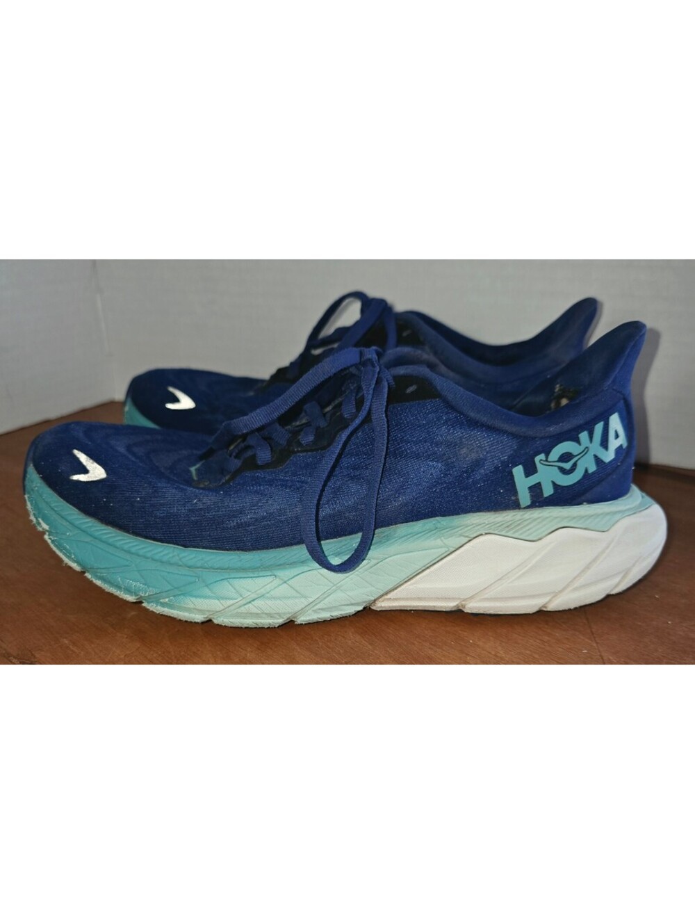 Womens Hokas blue and teala size 7.5B